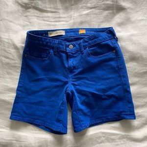Bright Blue Pilcro and Letterpress Shorts Size 25
